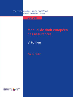 cover image of Manuel de droit européen des assurances